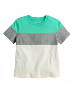 Футболка с цветными блоками для малышей, белый Jumping beans