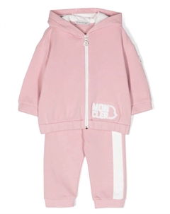 Спортивный костюм с логотипом, розовый Moncler enfant
