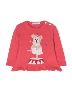 Джемпер вязки интарсия с узором, розовый Patachou