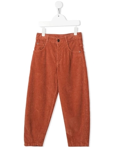 Зауженные вельветовые джинсы, оранжевый Brunello cucinelli kids