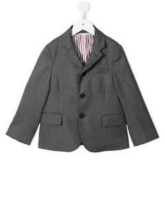 Твиловый пиджак Super 120s, серый Thom browne kids