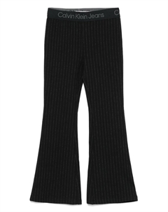 Расклешенные брюки в тонкую полоску, черный Calvin klein kids