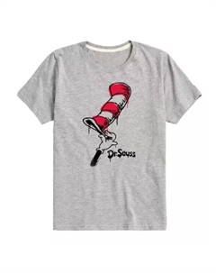 Футболка с рисунком кота на улице от Доктора Сьюза для мальчиков 8-20 лет, серый Licensed character