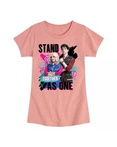 Зомби 4 девушки 7-16 лет стоят вместе, как одна графическая футболка, цвет desert pink Disney