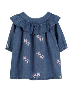 Платье с оборками, синий Billieblush