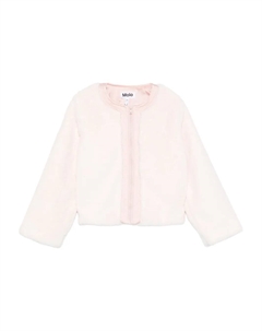 Флисовая куртка на молнии спереди, розовый Molo