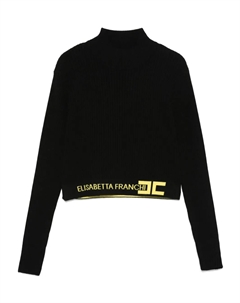 Свитер с логотипом, черный Elisabetta franchi la mia bambina