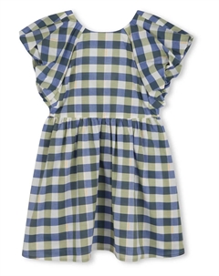 Клетчатое платье, синий Kenzo kids