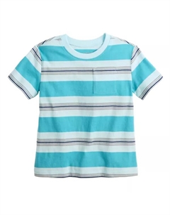 Футболка в полоску для мальчиков и малышей, цвет beach navy stripe Jumping beans
