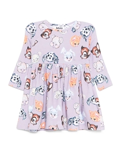 Расклешенное платье с анималистичным принтом, фиолетовый Molo