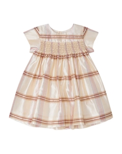 Платье в клетку, нейтральный Bonpoint