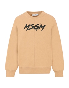 Толстовка с круглым вырезом и логотипом, нейтральный Msgm kids