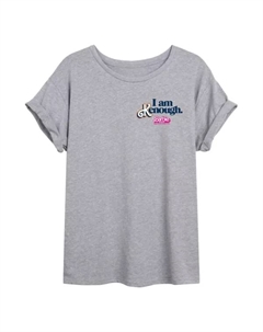 Футболка для подростков с принтом «Я и так хорош» из фильма The Movie I Am Kenough, серый Barbie