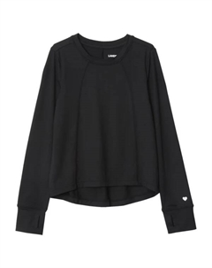 Детская футболка с длинным рукавом для активного отдыха 2-16 лет, черный Lands' end