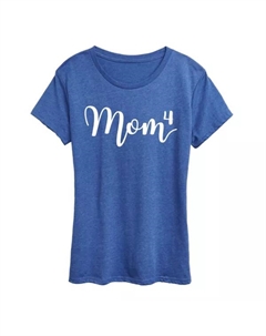 Женская футболка с принтом «Мама в четвертой степени», синий Licensed character