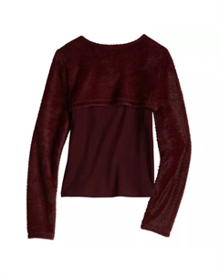 Уютный топ-накидка с длинными рукавами для девочек 6-20 лет, стандартного и большого размера, цвет egret So