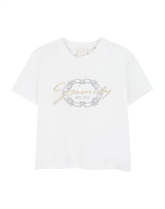 Футболка с вышитым логотипом, белый Givenchy kids