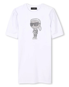 Платье Ikonik, белый Karl lagerfeld kids