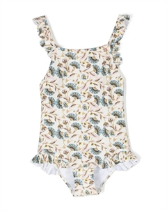 Купальник Acapulco с цветочным принтом, желтый Bonpoint