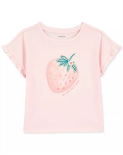 Футболка для девочек Toddler Girls Strawberry Jersey, розовый Carter`s