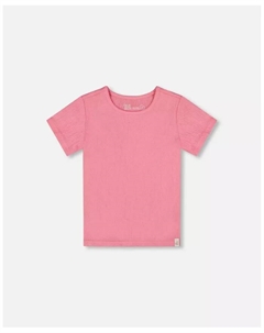 Топ с короткими рукавами для девочек-малышей, конфетно-розовый - Малыш|Ребенок Deux par deux