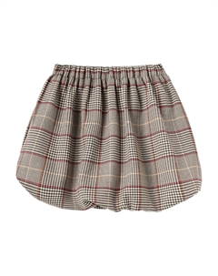 Юбка с узором «гусиная лапка» на резинке, коричневый Self-portrait kids