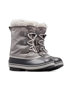 Ботинки Youth Yoot Pac со шнуровкой и воротником из искусственного меха KIDS, серый Sorel