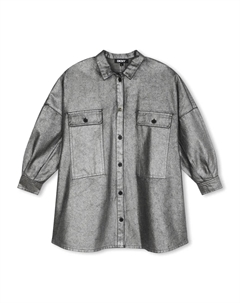 Платье-рубашка с длинными рукавами, серебяный Dkny kids