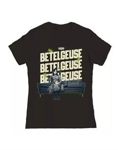 Футболка с принтом "Битлджус, скажи это трижды" для детей, черный Licensed character