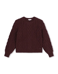 Джемпер фактурной вязки, красный Chloé kids