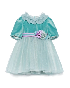 Платье с цветочной аппликацией, зеленый Colorichiari