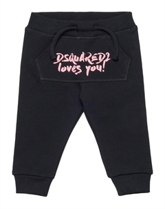 Спортивные брюки с логотипом, черный Dsquared2 kids