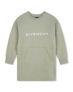 Платье из джерси с круглым вырезом, зеленый Givenchy kids