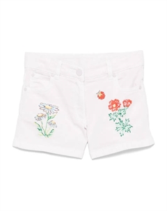 Шорты с цветочной вышивкой, розовый Stella mccartney kids