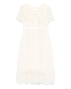 Кружевное платье-накидка, нейтральный Self-portrait kids