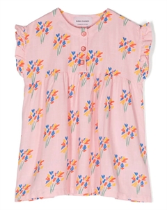 Платье с оборками и принтом Fireworks, розовый Bobo choses