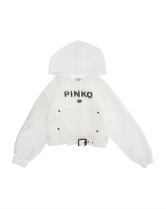 Худи с поясом и логотипом, белый Pinko kids