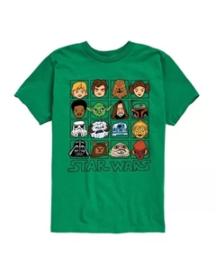 Футболка с графическим принтом в сетку для мальчиков 8-20 лет, цвет kelly green Star wars