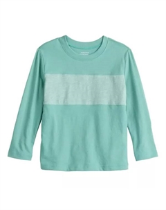 Детская футболка с длинным рукавом для мальчиков Essential Blocked, цвет green blue Jumping beans