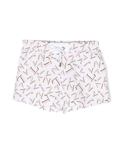Шорты с кулиской и логотипом, белый Lanvin enfant
