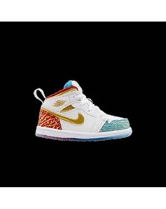 Кроссовки  1 Mid TD 'NC to Chi', белый Air jordan