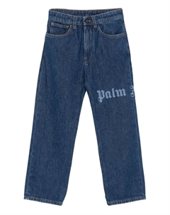 Джинсы с логотипом, синий Palm angels kids