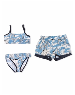 Бикини с цветочным принтом, синий Moncler enfant