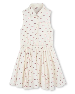 Платье-рубашка с логотипом, нейтральный Zadig & voltaire kids