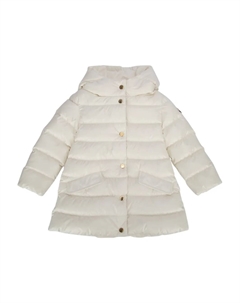 Пуховик с нашивкой-логотипом, белый Moncler enfant