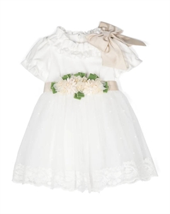 Платье с цветочной аппликацией, белый Colorichiari