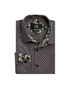 Серая рубашка с жаккардовым узором в горох для мальчиков, модель Big Boys, Slim Fit, серый Elie balleh
