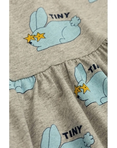 Юбка с баской и логотипом, серый Tinycottons