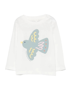 Топ с длинными рукавами и принтом, белый Stella mccartney kids