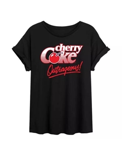 Футболка Juniors Cherry Coke, возмутительная, большого размера, черный Licensed character